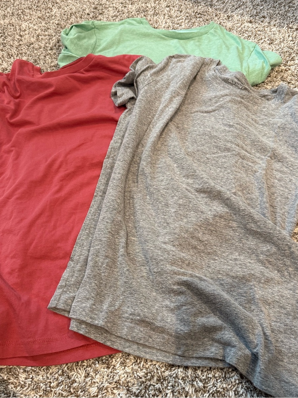 Set of Old Navy Kids Short-Sleeve T-Shirt - Gray, Red, Mint